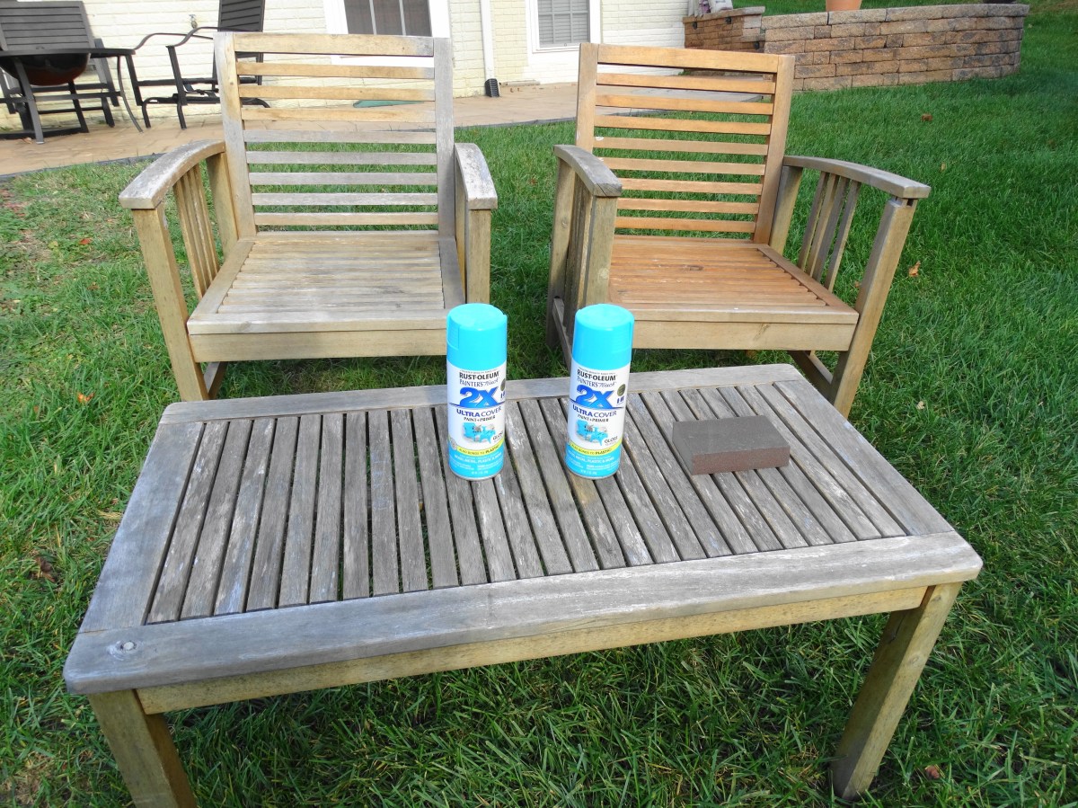 Before Rustoleum paint makeover